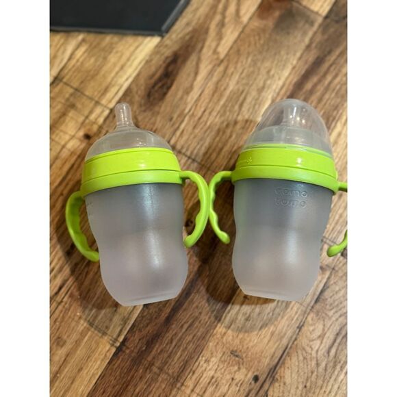 ComoTomo silicone baby bottles handles sippy cups 5oz 8oz soft nipple infant - Picture 4 of 5